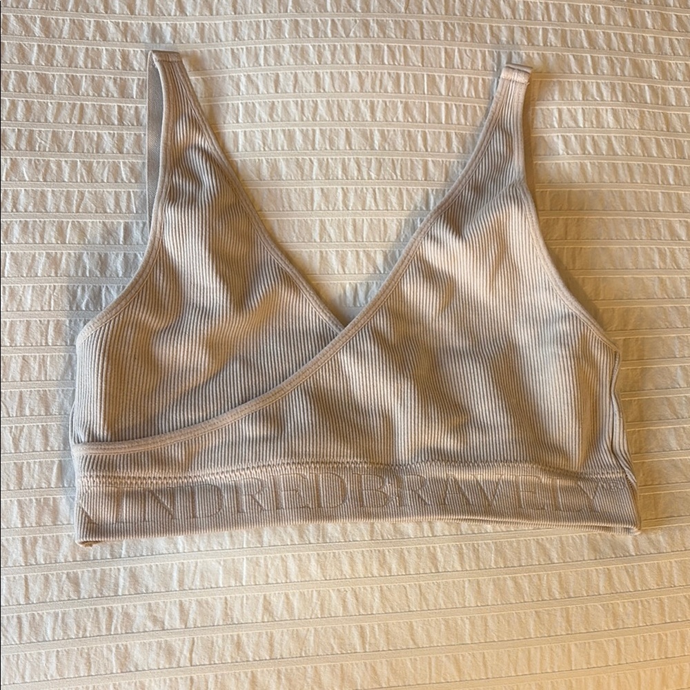 Gray Ribbed Nursing Bralette